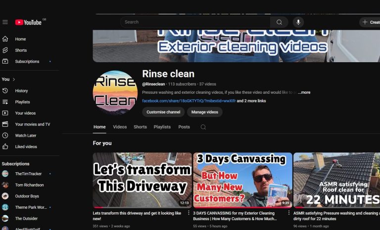 YouTube channel page featuring a vibrant logo and video thumbnails focused on DIY projects.